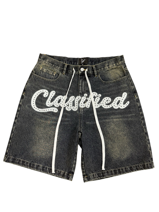 Classified Denim Shorts