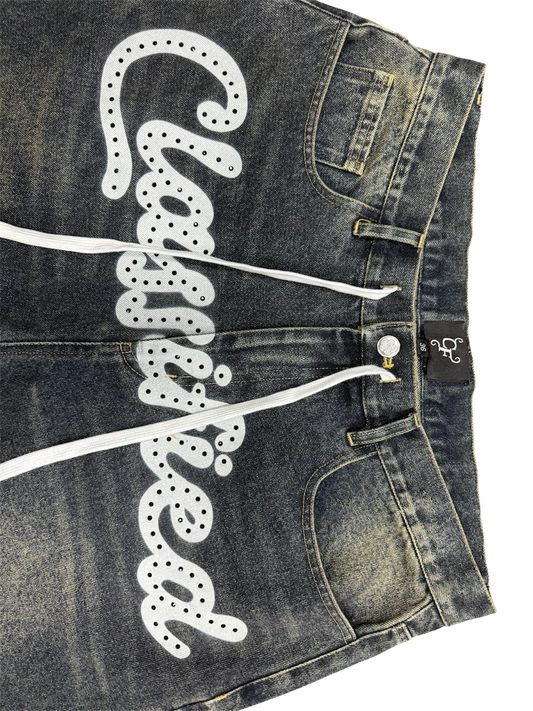 Classified Denim Shorts